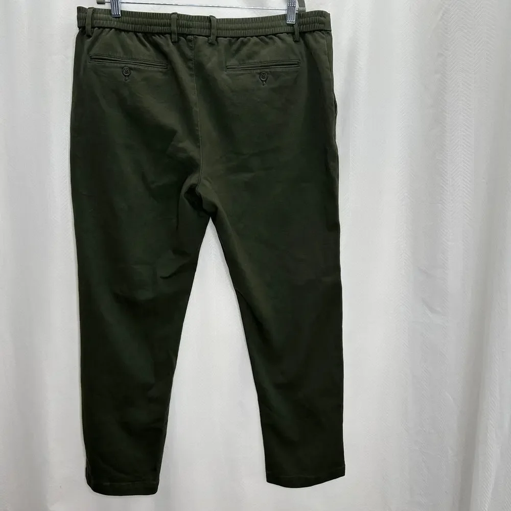 Banana Republic men’s green pants 38 dark trees cotton blend straight